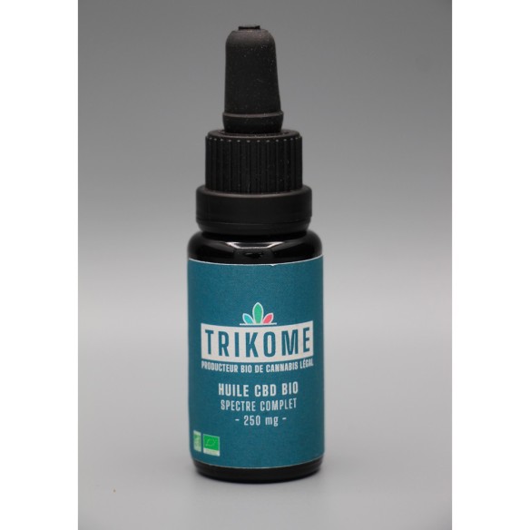 Huile CBD bio 250 mg - Direct Producteur - Fabrication française