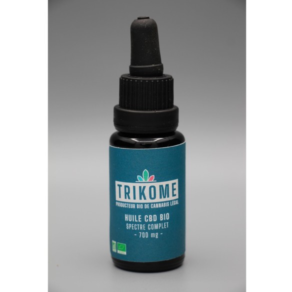 Huile CBD Bio 700 mg - 10 ml - Direct Producteur - Fabrication française