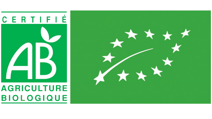 Logo certifié Agriculture Biologique garantissant une production de CBD respectueuse de l’environnement et des normes biologiques en Savoie.
